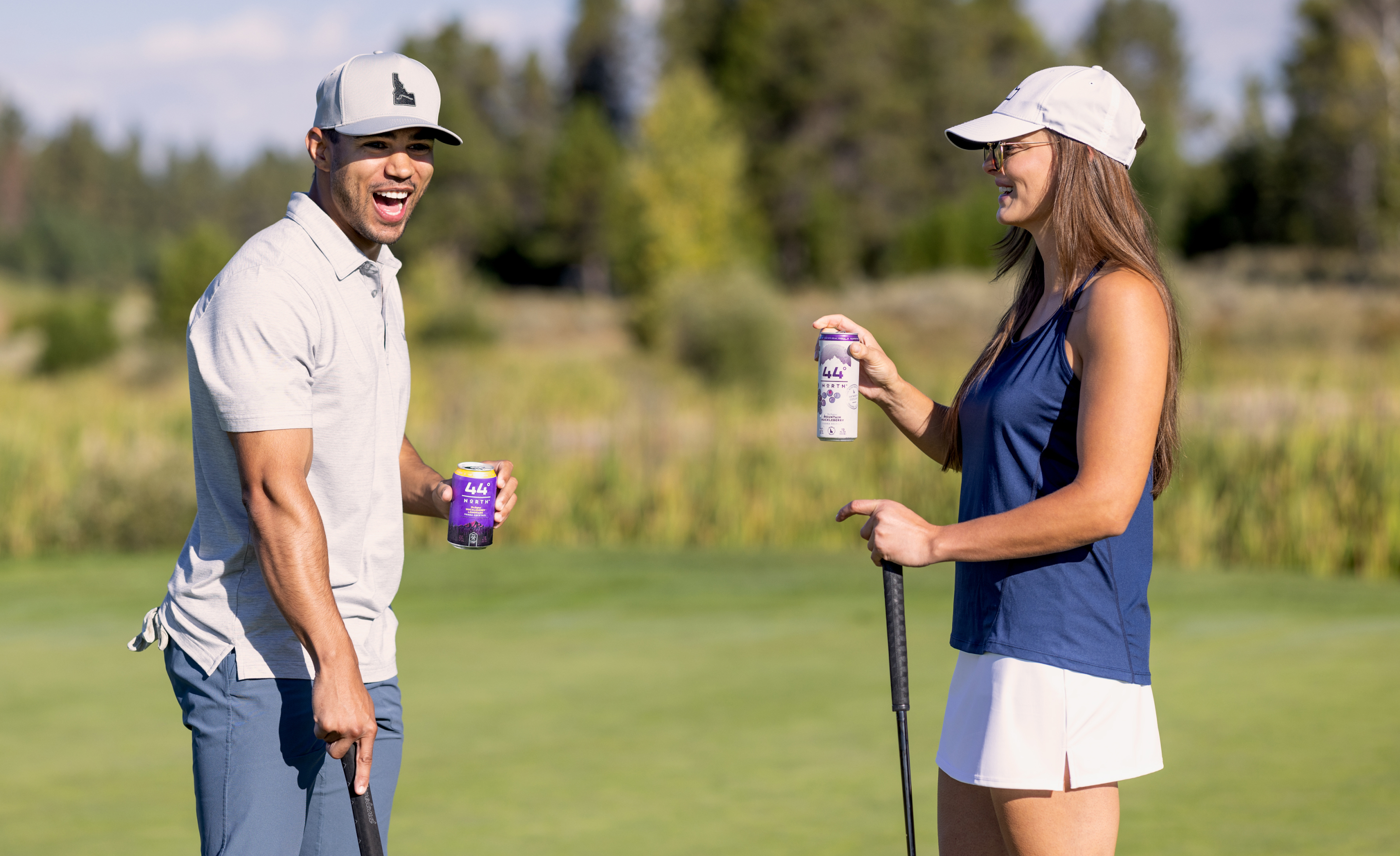 People standing on a golf green